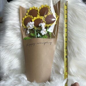 Large Handmade Crochet Sunflower Bouquet